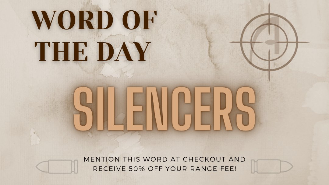 AthenaGunClub's tweet photo. Come in and take advantage of our Word of the Day promo! Mention the word "SILENCERS” or show this post to one of our Range Safety Officers to receive 50% off your range fee. TODAY ONLY! https://t.co/XHmWynvOmB