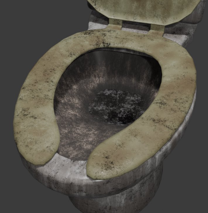 BunChanGames's tweet photo. 「汚れたトイレが欲しい｣というリクエストを頂き、「汚れていれば汚れているだけ良い｣とのご要望に合わせてとことん汚したところ、汚れ過ぎが理由でボツとなったトイレがこちらです😇 https://t.co/3lvzB70E1n