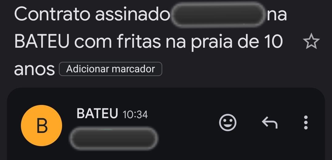 BATEU pode comemorar tweet media