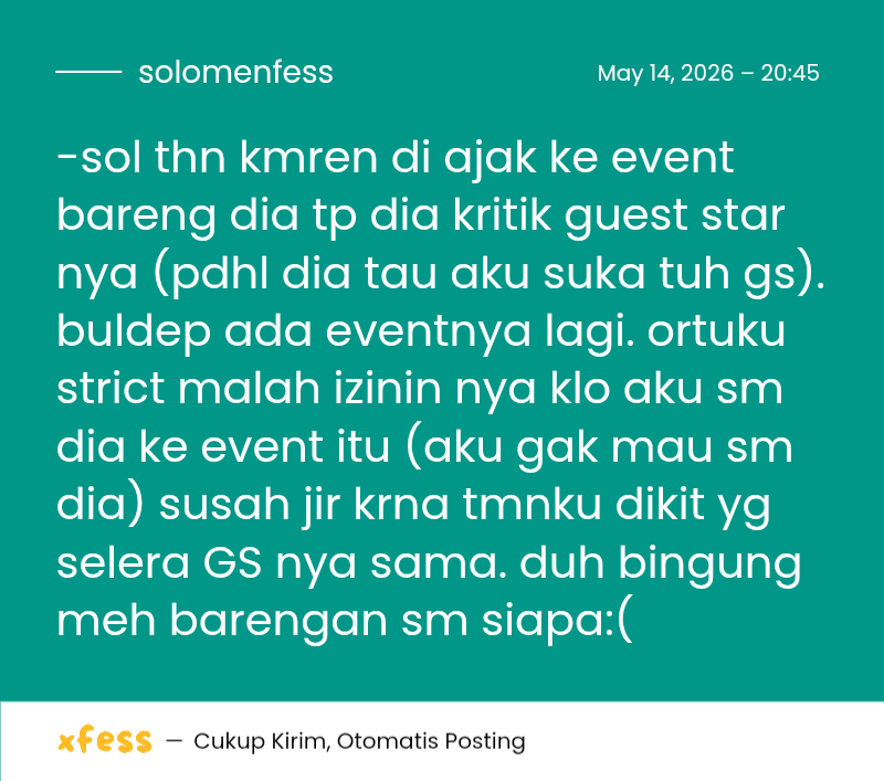 Solo Menfess tweet media