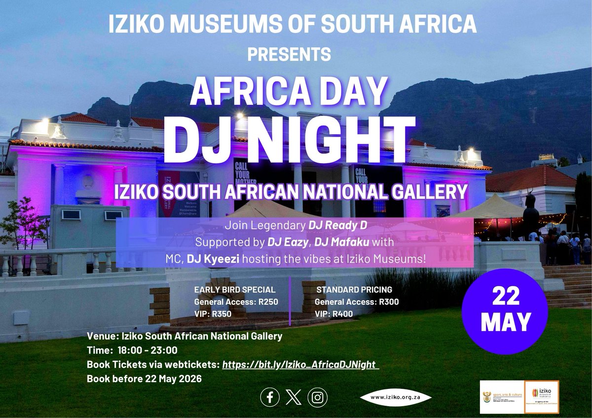 🎧 Celebrate #AfricaMonth at the Africa Day DJ Night at the Iziko