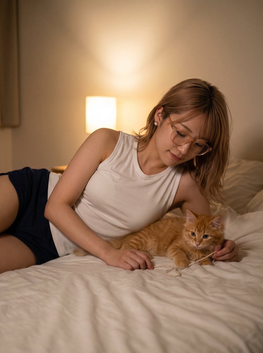 そろそろ寝るよきなこ🐈️。 ねぇきなこ、私ってnanobanana2とGPT