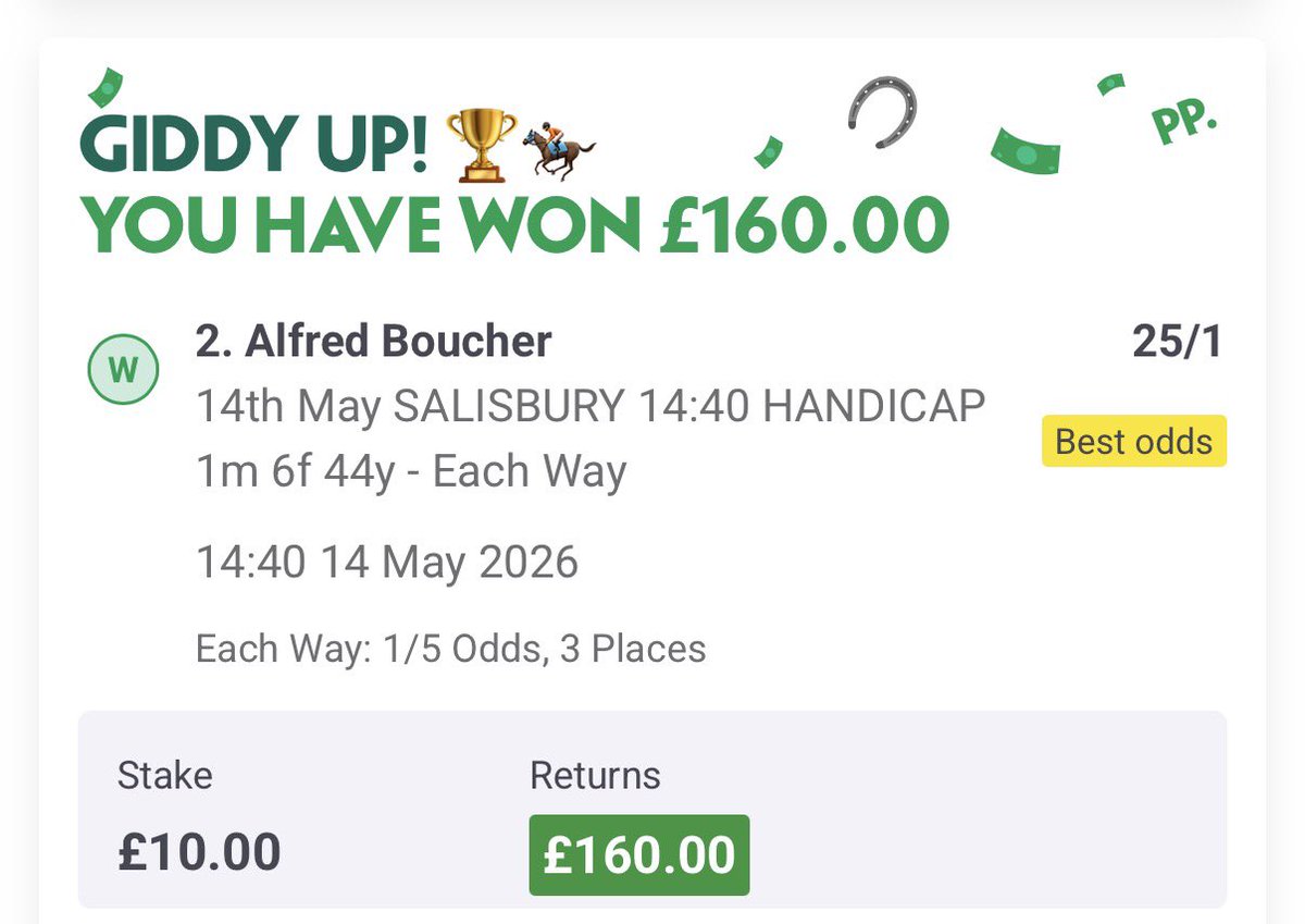 PremiumTipsCo's tweet photo. https://t.co/SnkjgneGrg

That’s why you join someone who can pick a winner at a price 🐎🐎 https://t.co/bIvFyabjfZ