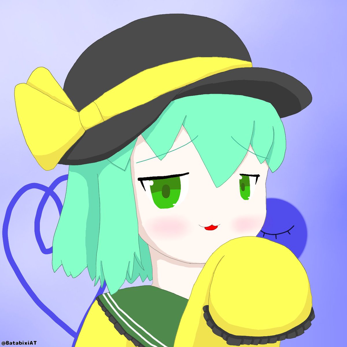 BatabixiAT's tweet photo. #5月14日はこいしの日
ニヤニヤこいしちゃん https://t.co/uQPgKEbpPM