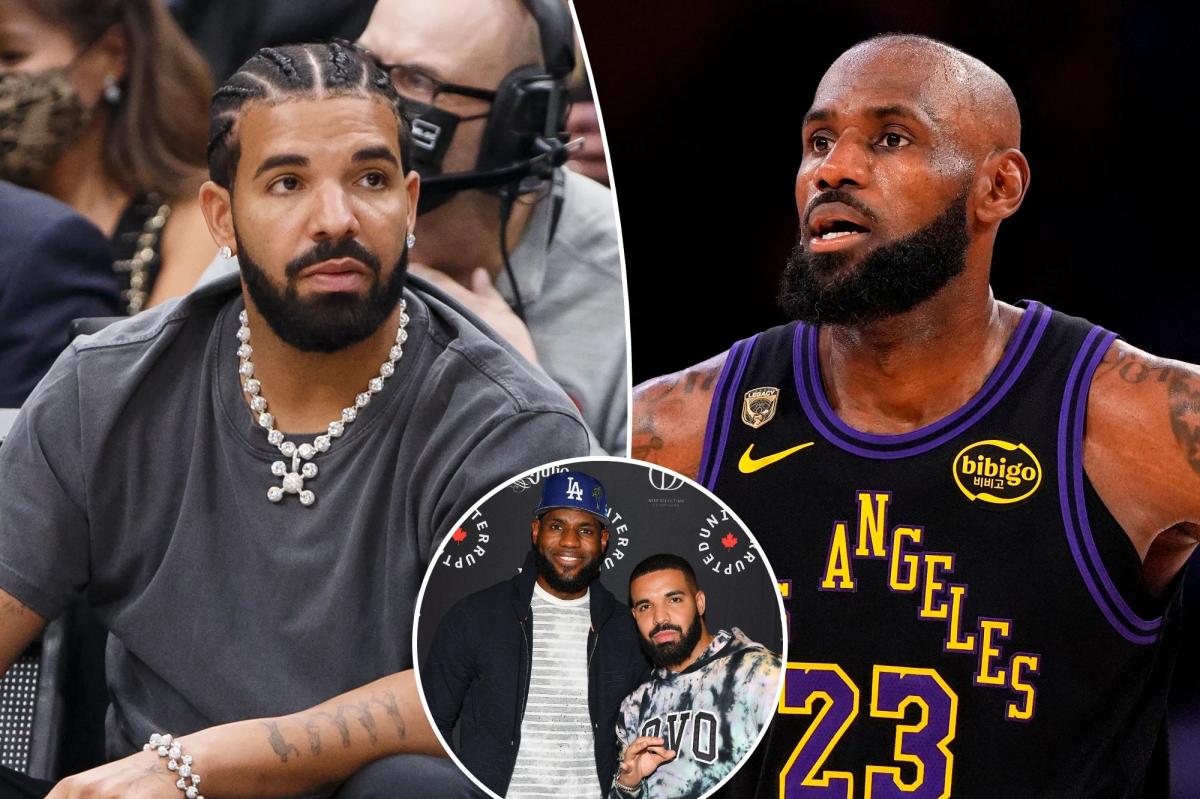 nypost's tweet photo. Drake annihilates LeBron James over Kendrick Lamar beef in "1 AM In Albany" https://t.co/ymCFJeV1S6 https://t.co/OjD92d3MWQ
