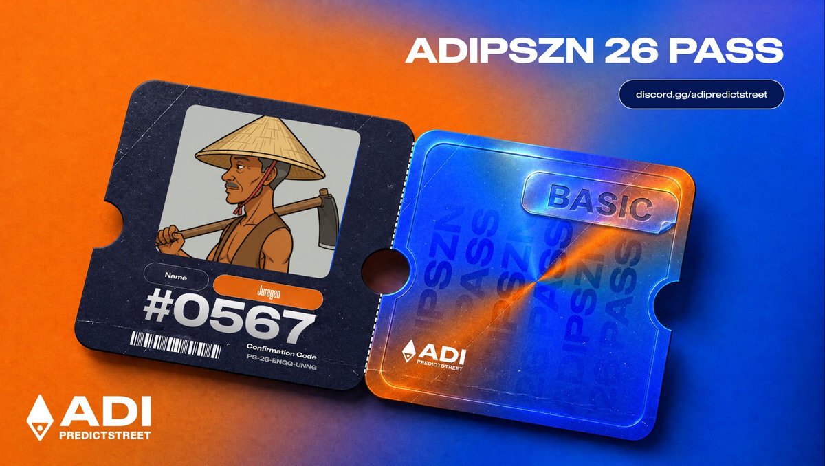 juraganweb3's tweet photo. ADIPSZN 26 Pass secured ⚡

Basic to VVIP. The only way up is referrals.

Building my crew → https://t.co/YH0c8Ic1zF https://t.co/RCvo11XZZy