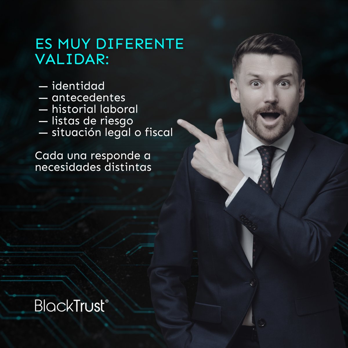 _blacktrust's tweet photo. No todas las validaciones son iguales. Elegir correctamente qué validar puede marcar la diferencia entre prevenir o reaccionar. 

Regístrate y obtén un demo de nuestra plataforma: https://t.co/DMrZZawj57

#Compliance #Seguridad https://t.co/4d5aVxPKCe