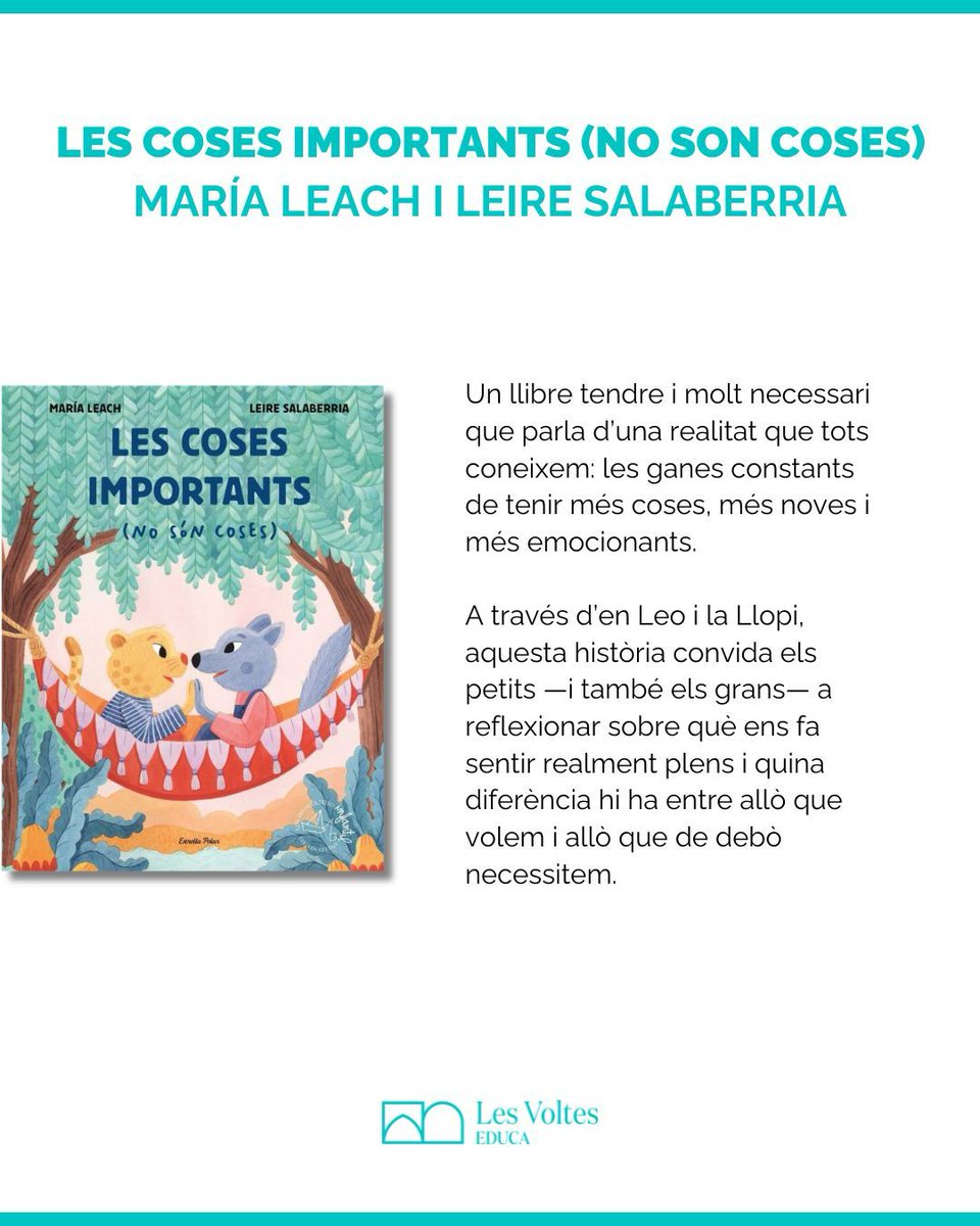 LesVoltes's tweet photo. 📚 3 novetats de Les Voltes Educa que t’encantaran!

🐶 Gos Pudent al Museu del Louvre 

💛 Les coses importants (no són coses) 

🐱 Gat de biblioteca 

✨ Vine a la llibreria i sigues dels primers a descobrir-les!

#lesvoltes #lesvolteseduca #llibreria #novetats #girona https://t.co/jwgjfR0lvH