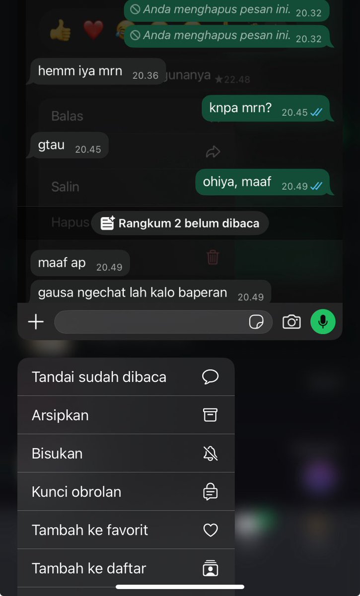 aniye_'s tweet photo. pesan yg d hapus itu aku nanya kmu sukanya apa? aku? trs jawabnya gitu.. itu artinya emg udh g syg lagi ya? trs buat apa sampe sejauh ini trs aku pertahanin https://t.co/OVDpFMmpsK