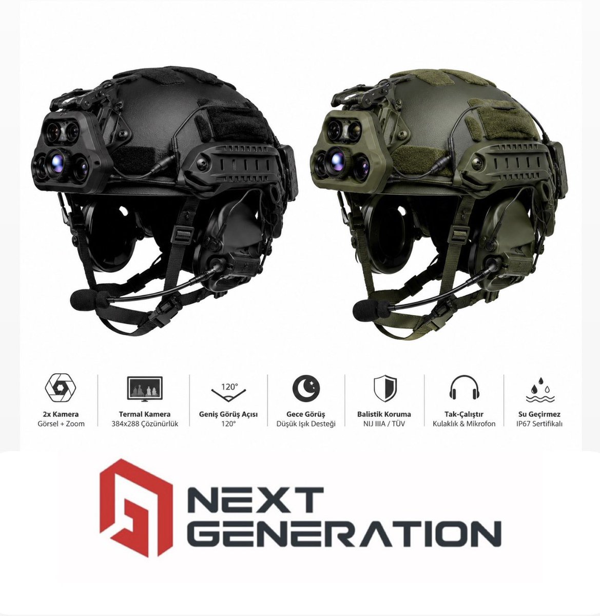 nxtgenerationtr's tweet photo. Yeni nesil taktik balistik kask sistemi; termal görüntüleme, çift kamera ve entegre haberleşme altyapısıyla modern harp sahasında üstün operasyonel farkındalık sağlar.  

Savunma sanayi alanında çözüm ortağınız  
Next Generation Savunma Sanayi A.Ş.🏹

🌐 https://t.co/K8BFStaLpW https://t.co/Vk0kP4WKcJ