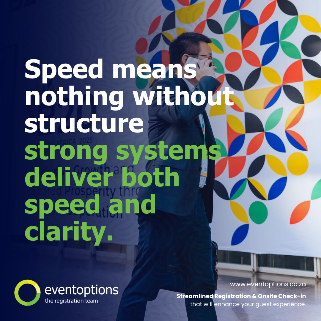 EventOptionsSA's tweet photo. Fast check-ins alone aren’t enough. A strong check-in system balances both speed and clarity, preventing confusion with inconsistent processes and unclear queues #EventOptions #WeAreRegistration #RegistrationMadeEasy https://t.co/7OlYukM5DI