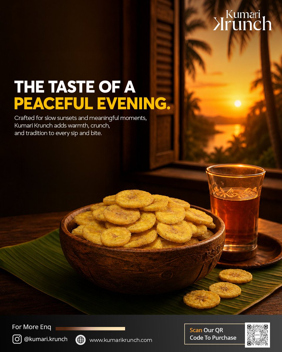 kumarikrunch's tweet photo. Sip. Crunch. Relax

Where every sip meets a satisfying crunch…

Turn your quiet moments into something unforgettable. 🍃☕

🌐 Order here: https://t.co/jJfuSJ9R20

#KumariKrunch #EveningVibes #CrispyCravings #SunsetSnacks #TasteOfTradition #SnackTime #PeacefulEvening #CrunchTime https://t.co/wMht9Ewehg