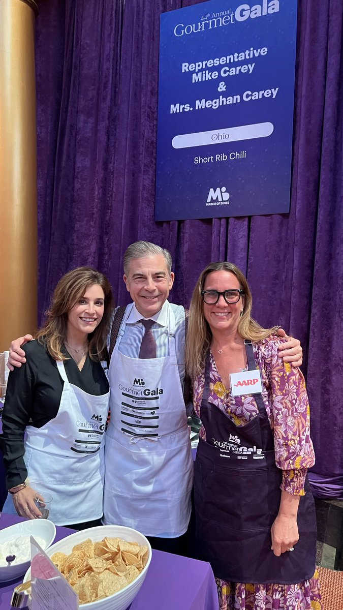 RepMikeCarey's tweet photo. Had a fantastic evening at the 44th Annual March of Dimes Gourmet Gala. Meghan, my senior staff, and I were proud to support an organization that works every day to improve care and health outcomes for mothers and children across the country. 

It was wonderful to join so many people committed to making a difference, all while celebrating great food and an even greater cause.
