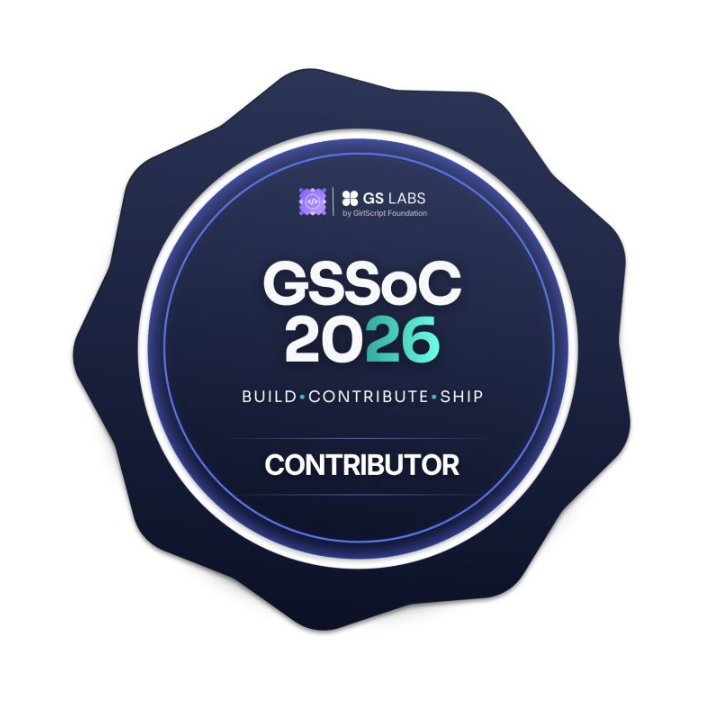 saeeevy's tweet photo. Selected as a Contributor for GirlScript Summer of Code 2026! 
Looking forward to building consistently and making meaningful contributions along the way. 💻✨

@GirlScriptSoC  #GSSoC2026 
GSSOC26-8E01CE13 
#GSSoC2026 #OpenSource #BuildInPublic https://t.co/XR57y9WD2S