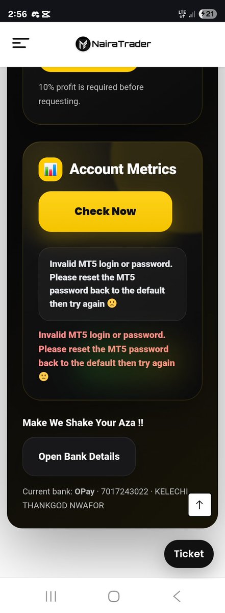 nw92120's tweet photo. @naira_trader I can't reset my password https://t.co/kHAlxZBuGK