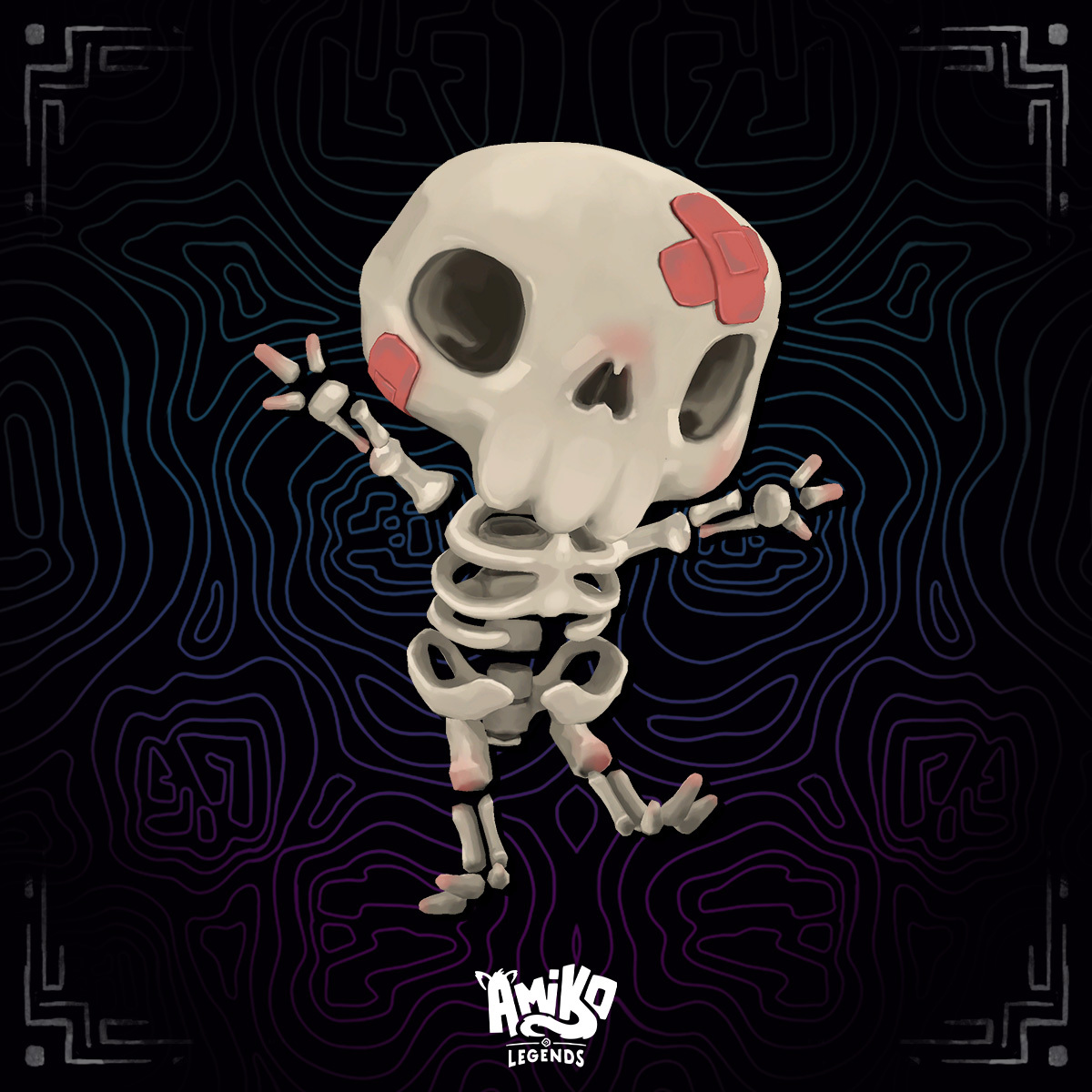 AmikoLegends's tweet photo. Meet Skulgy!

Don't be fooled by the bandages. It hits harder than it looks! 🦴 https://t.co/E7g8IkU4nH