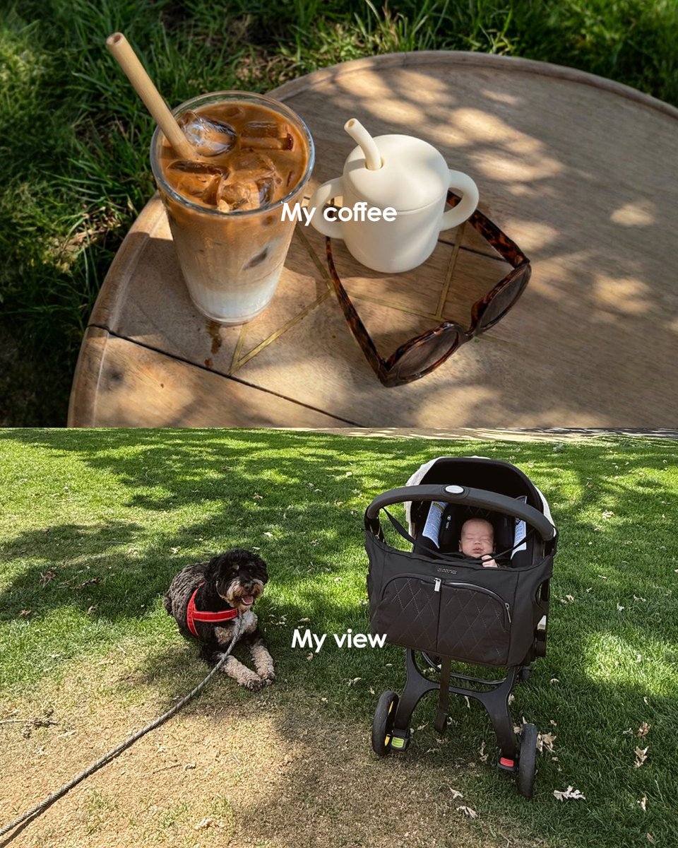 doonausa's tweet photo. Coffee in hand, baby in sight, Doona by my side.

#momlife #morningwalks #babyonboard #simplemoments https://t.co/u6ZHgWnWNl