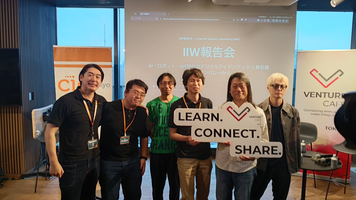 ms256k1's tweet photo. 人ではないIDを、私たちはどう信頼するのか。

昨日、IIW#42 の報告会を Venture Café Tokyo で開催しました。
シリコンバレーで開催されたIIWでホットに議論されている問いを、日本のエンジニアと共有する一夜。 https://t.co/GuxrYanELc