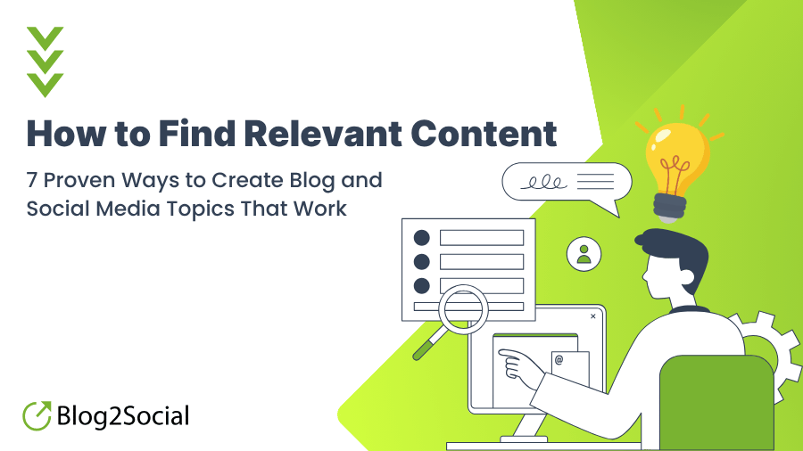 Blog2Social_com's tweet photo. Finally find the right topics for your blog and social media: 7 proven tips to help you create better content and grow your reach.

What Makes Content Relevant?
https://t.co/aRtwier6Eu https://t.co/FDOiJM2OZN