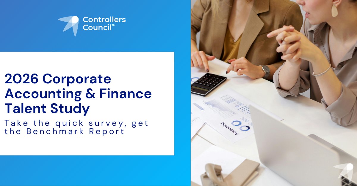 ControllersCncl's tweet photo. Learn how your Controller and CFO peers are managing corporate accounting and finance human resource challenges. 

Participate in this important study by taking a brief, anonymous and strictly confidential survey and be the first to receive a complimentary copy of the results of the 2026 Corporate Accounting & Finance Talent Study: https://t.co/fyimQeSztT

#CorporateFinance #FinanceTalent #CFOInsights #TalentManagement #FinanceLeadership #CorporateAccounting