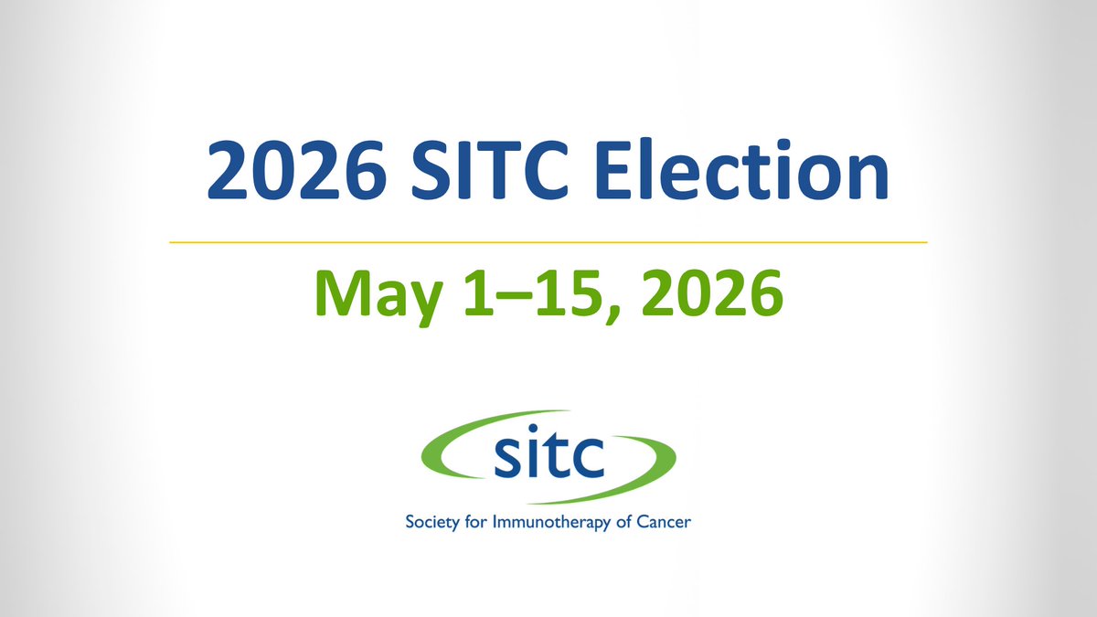 sitcancer's tweet photo. The 2026 SITC Election closes tomorrow at 11:59 p.m. EDT! SITC regular and emeritus members (current in dues) can vote at https://t.co/qFSNpJwES8 https://t.co/Lgg2ynjJI2