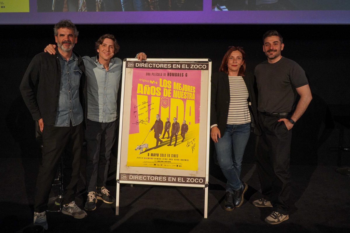 cineszoco's tweet photo. Ayer tuvimos un estupendo pase de #LosMejoresAñosDeNuestraVida y un gran coloquio con sus directores @charliearnaiz #AlbertoOrtega
Nuestro público disfruto enormemente con el viaje por la historia y las canciones de los @HombresG
No os perdáis esta película @acontrafilms https://t.co/I5QYpKOhn1