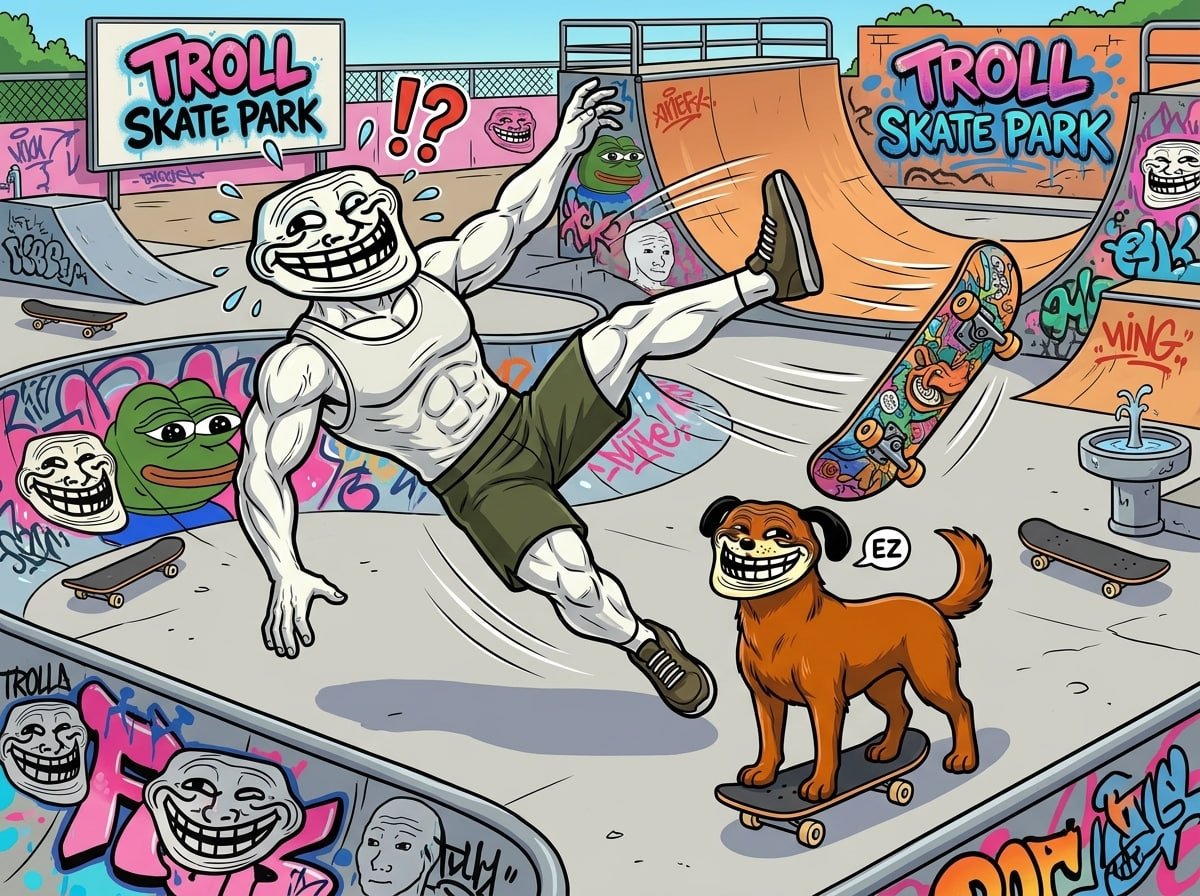 Trolldog_sol's tweet photo. @troll_ and @trolldog_sol skating in the park!

#TROLLDOG #TROLL $TROLL #SOLANA https://t.co/8yIDGYuJCA