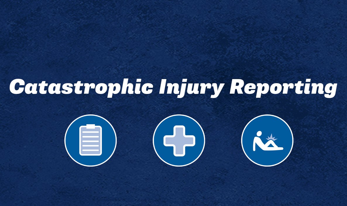 NCAA_SSI's tweet photo. 🧑‍💻 Reminder for all schools to report on all student-athlete fatalities, near fatalities &amp; catastrophic injuries regardless of whether such fatality/injury is sport-related. DI schools must complete a post-incident review. 🔗https://t.co/R7pBy9tbgg https://t.co/Sa9VPmTxhJ
