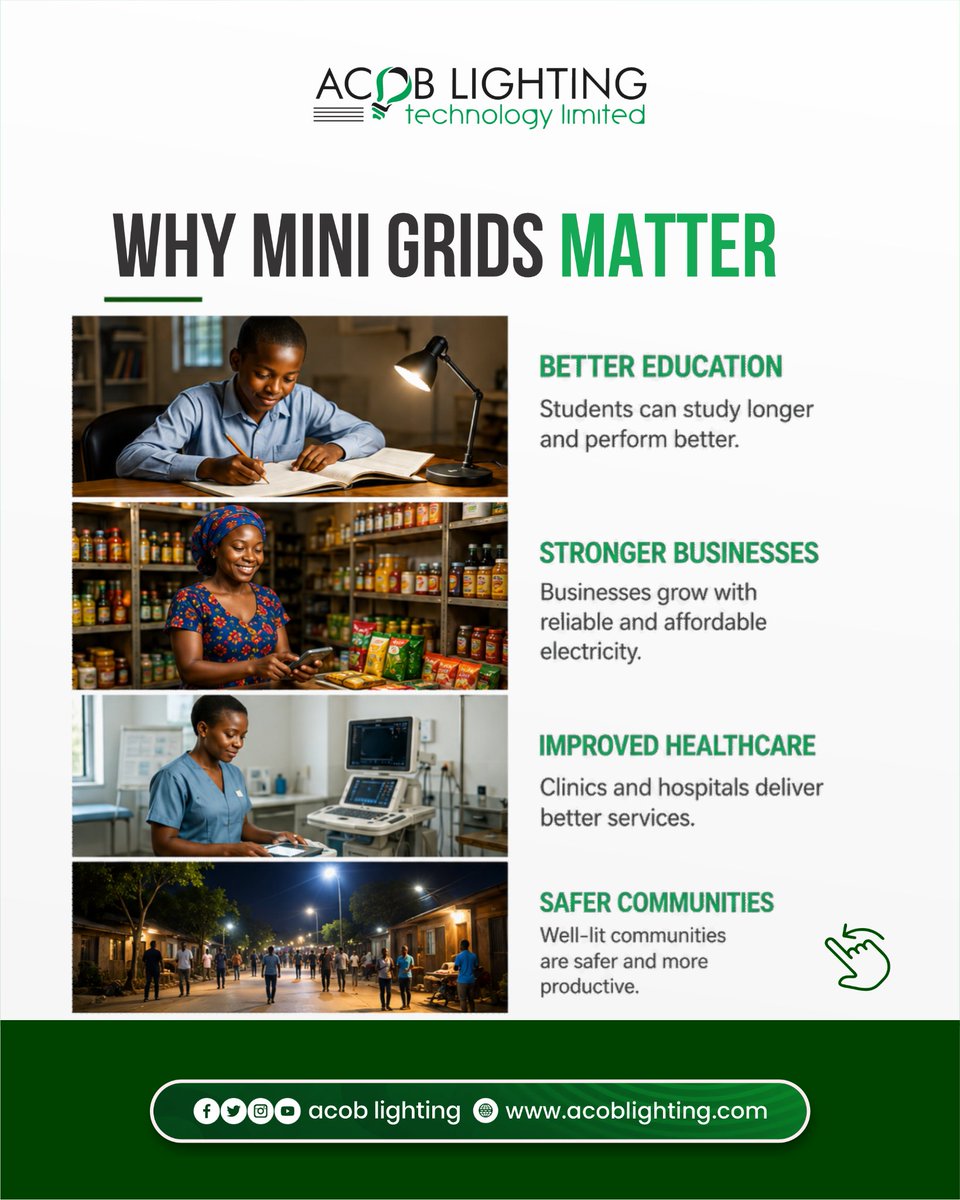 AcobLimited's tweet photo. solutions that improve lives and power sustainable development.

#EnergyAccess #ACOBLighting #SustainablePower https://t.co/VawHDLHxaT