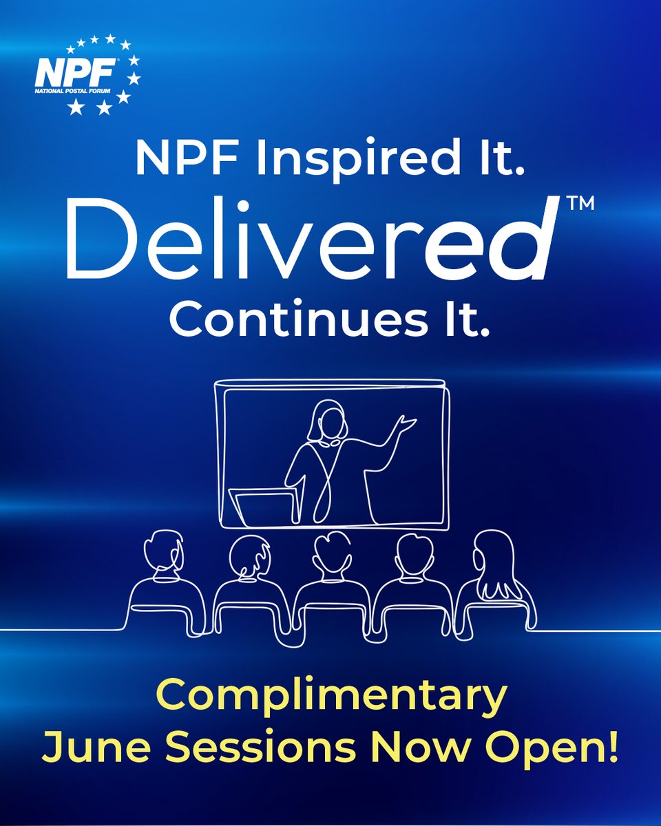 postalforum's tweet photo. #NPF inspired new thinking, fresh perspectives &amp; meaningful conversations—and #Delivered™ keeps that knowledge moving forward. Join our complimentary online sessions designed to help you continue learning, growing &amp; staying ahead of what’s next. https://t.co/EY7txJ8got https://t.co/ZAgZT7RBBZ