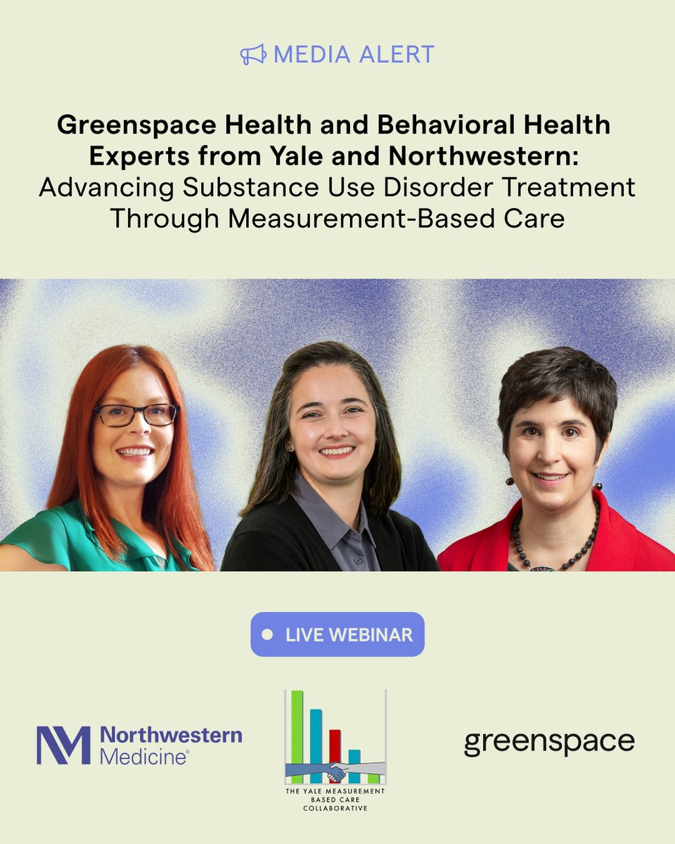 greenspaceMH's tweet photo. We’re bringing together clinical and research leaders to explore how MBC can better reflect the realities of recovery and support more responsive, data-informed treatment.

Join us on June 4th at 1 PM ET. 

View the Press Release and register: https://t.co/wzfabjeuFa https://t.co/QLO5GMbV7x