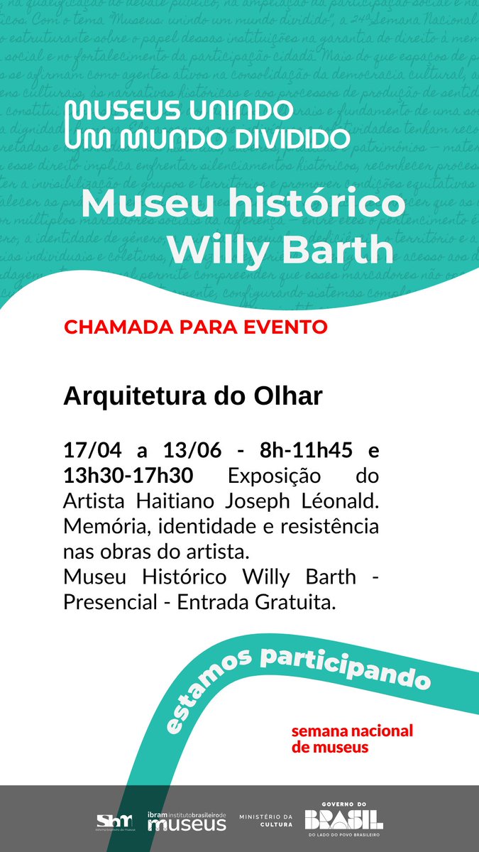 Josephleonald's tweet photo. Minha exposição Arquitetura do Olhar agora integra a 24ª Semana Nacional de Museus 🇧🇷🎨

Um projeto que atravessa memória, identidade e território — de Cap-Haïtien à fronteira. https://t.co/IfJv5HpOlI