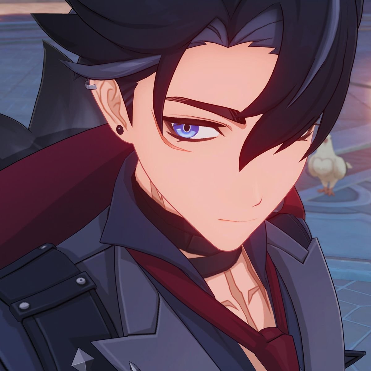 sashamosu46's tweet photo. In love with this angle of Wriothesley where his left eye is obscured by his hair https://t.co/47A4V0SpAQ