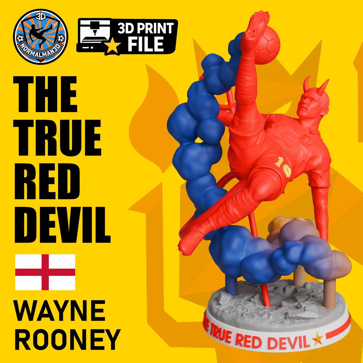 normalman3D's tweet photo. 🔥 WAYNE ROONEY 3D Printable Figure | The True Red Devil | Iconic Bicycle Kick STL | Manchester United Legend ⚽ • 3D files
➡️ Download 3D print model: https://t.co/vyIW9Fb8qf
💡 Designed by normalman3d

@cults3d #3DPrinting #3DPrinter #Printable #STLfile https://t.co/ydijvEA9E6