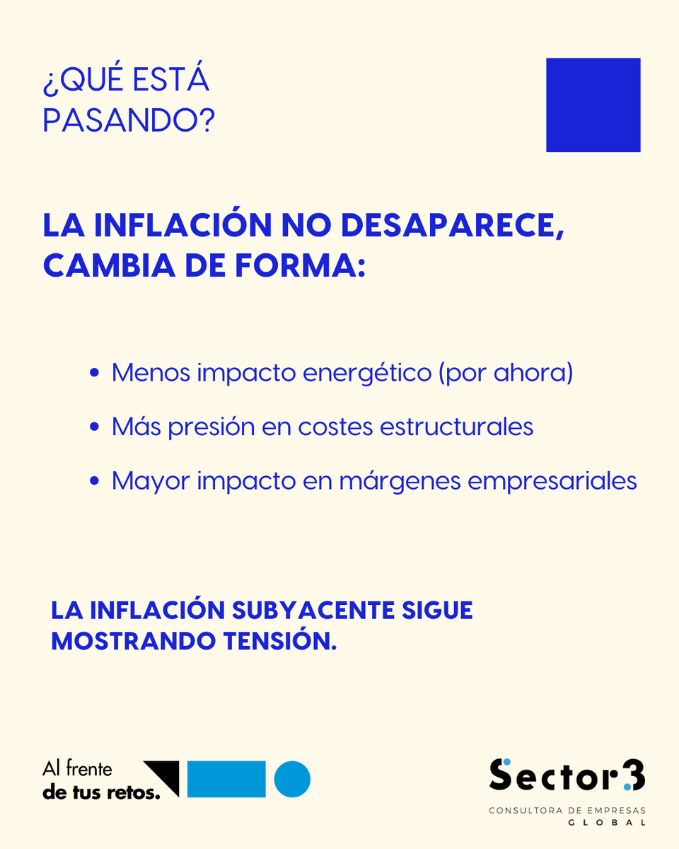 Sector3SAP's tweet photo. Inflación 2026: cómo puede afectar a tu negocio y qué conviene revisar.
Las últimas previsiones apuntan a un escenario de inflación moderada, pero con tensiones persistentes en costes estructurales como alimentación, transporte o materias primas. https://t.co/mRL6jVnEDi
