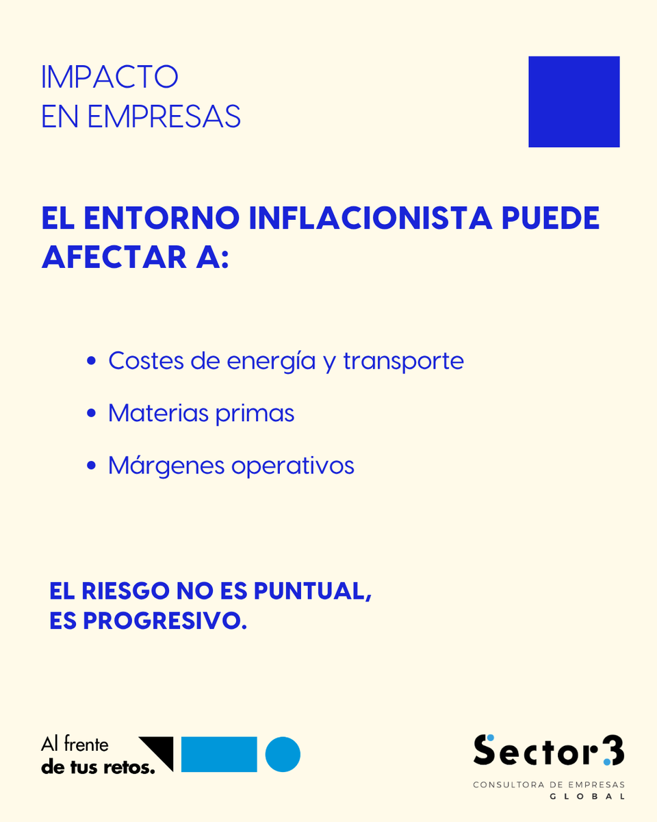 Sector3SAP's tweet photo. La inflación ya no es solo un dato macroeconómico, es una variable que impacta directamente en la gestión del día a día. En este carrusel te resumimos los escenarios previstos y las principales líneas de actuación. https://t.co/rVcmT5In9k