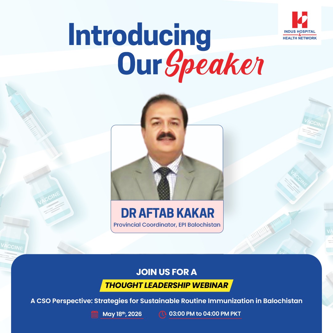 Indus_CHD's tweet photo. Meet our speaker! Dr. Aftab Kakar, Provincial Coordinator EPI Balochistan, joins our Thought Leadership Webinar.
📅 May 18, 2026
🕒 03:00 PM PKT
🔗 Watch LIVE: https://t.co/4hkFyDXDB4...
📷Passcode:123456
#RoutineImmunization #Balochistan #PublicHealth #IHHN #CHD #VaccinesWork https://t.co/l9PbiBo0MA