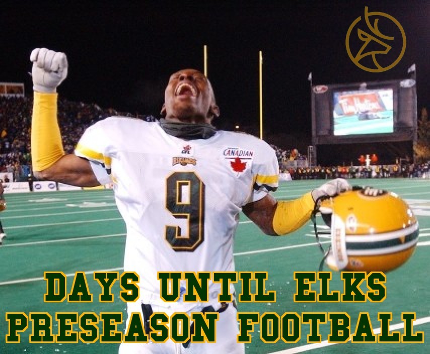 TheElksHerd's tweet photo. Good Morning Football Fans! We are Winston October days away from Edmonton Elks Preseason Football! Go Elks!
#RepFromSectionX #GoElks #CFL #JoinTheHerd π¦ https://t.co/SRpubt7T9J