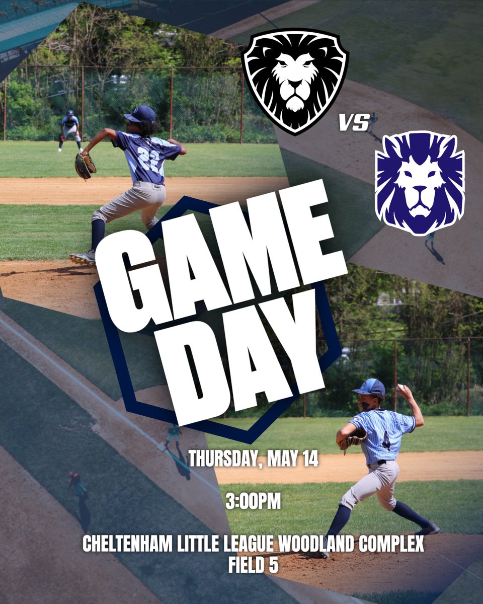 CHPathletics's tweet photo. GAMEDAY!!! Our Pantoja CS &amp; Hostos CS Lions will go at it this afternoon during our double header softball &amp; baseball games at Cheltenham Little League Woodland Complex starting at 3:00PM @mpaasports https://t.co/4GkIulkdyQ