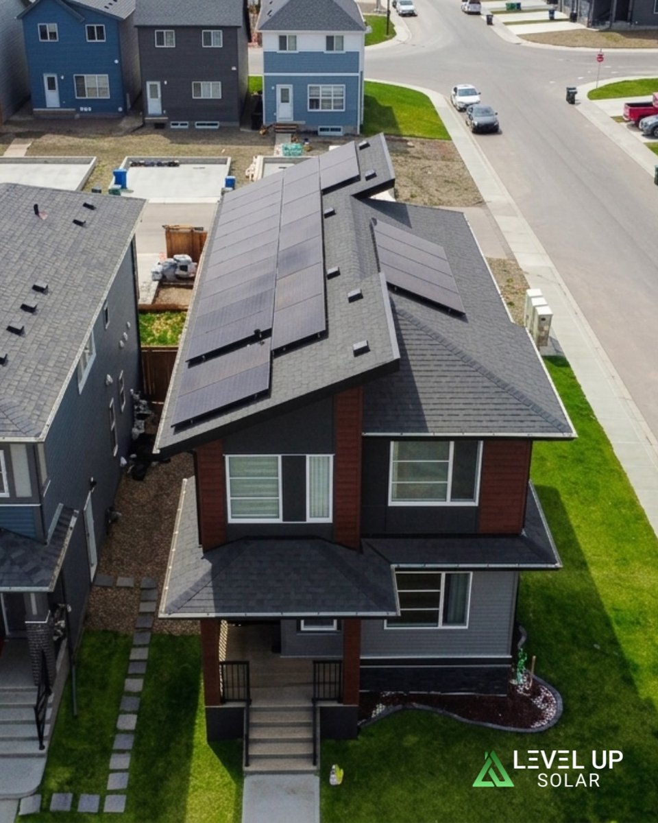 LevelUpSolar's tweet photo. Powering homes with clean, reliable energy — one roof at a time. ☀️

Another solar installation completed by the Level Up Solar team. From design to installation, we help homeowners lower energy costs and invest in a smarter energy future.

 Contact us today for a free quote. https://t.co/d5ssNutQaP
