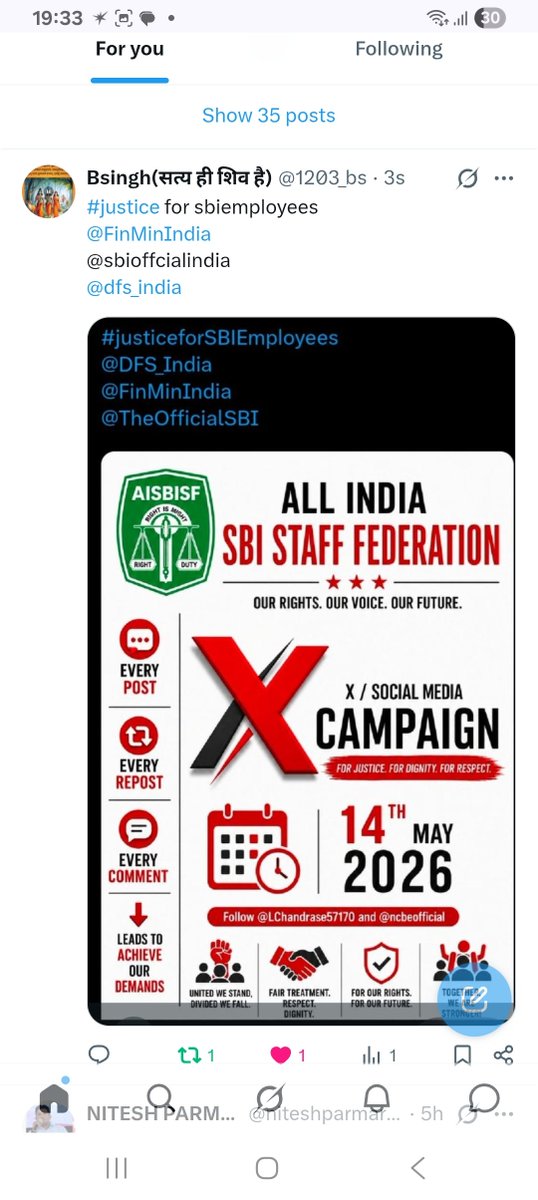 1203_bs's tweet photo. #justiceforsbiemployees 
@FinMinIndia 
@DFS_india
@TheOfficialSBI https://t.co/rHa3A5dNtE