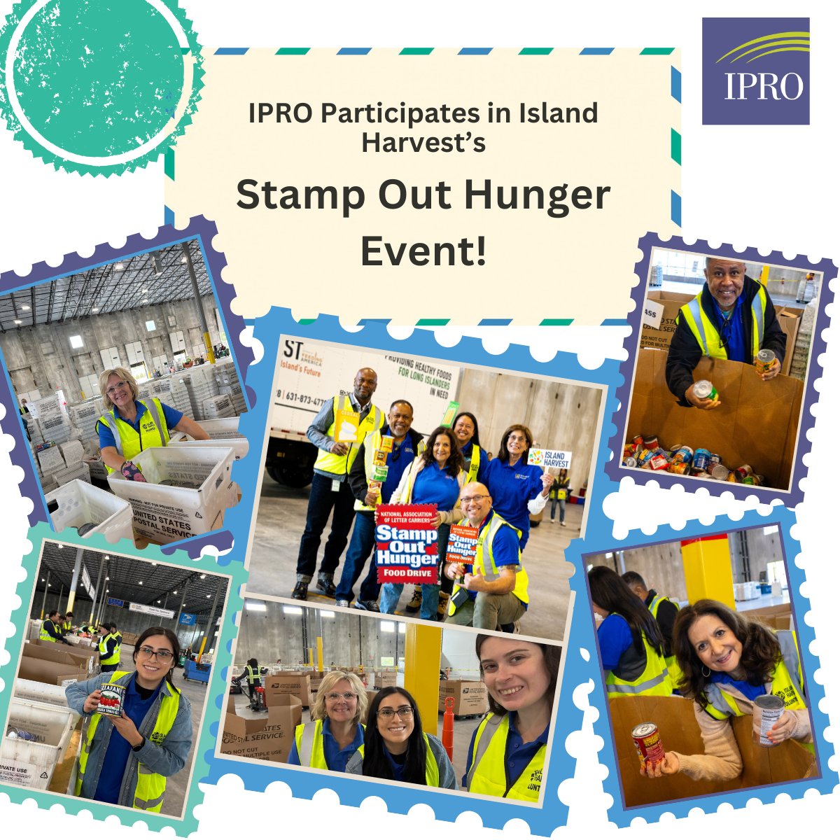 IPROorg's tweet photo. This Monday, May 11 and Tuesday, May 12, IPRO employees joined in @IslandHarvest's and @NALC_National's mission to Stamp Out Hunger across America! 📫📦

Together, they helped assemble food boxes for distribution. 🥫

#StampOutHunger #FoodDrive https://t.co/HoDNS5gQUw
