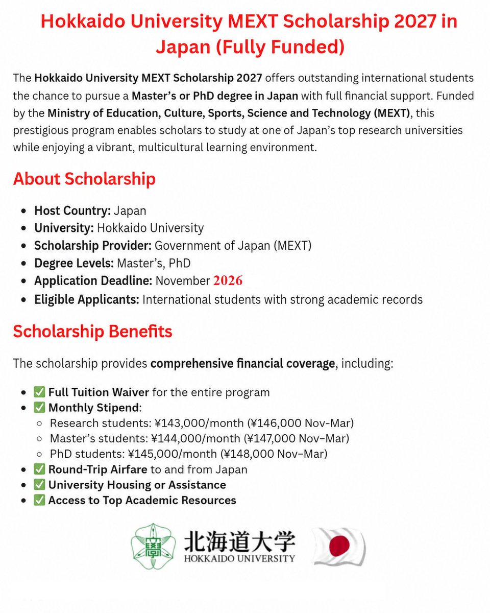 Scholarship for PhD tweet media