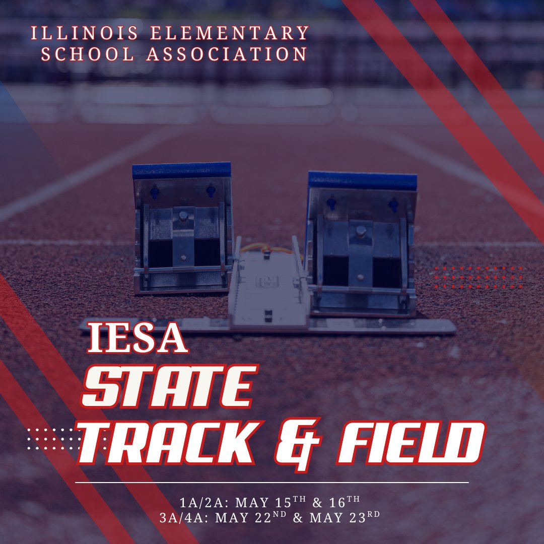 IESA_IL's tweet photo. Get ready for IESA State Track and Field 🏃‍♂️🏆

📍 Where: Eastside Centre, East Peoria
📅 1A/2A: May 15–16, 2026
📅3A/4A: May 22-23, 2026
📣IESA Fanzone: https://t.co/AWxTGhPPnI

Let’s go, athletes! 💪 

#IESATrack #StateMeet #EastPeoria #TrackAndField https://t.co/zyy1w0U1aj
