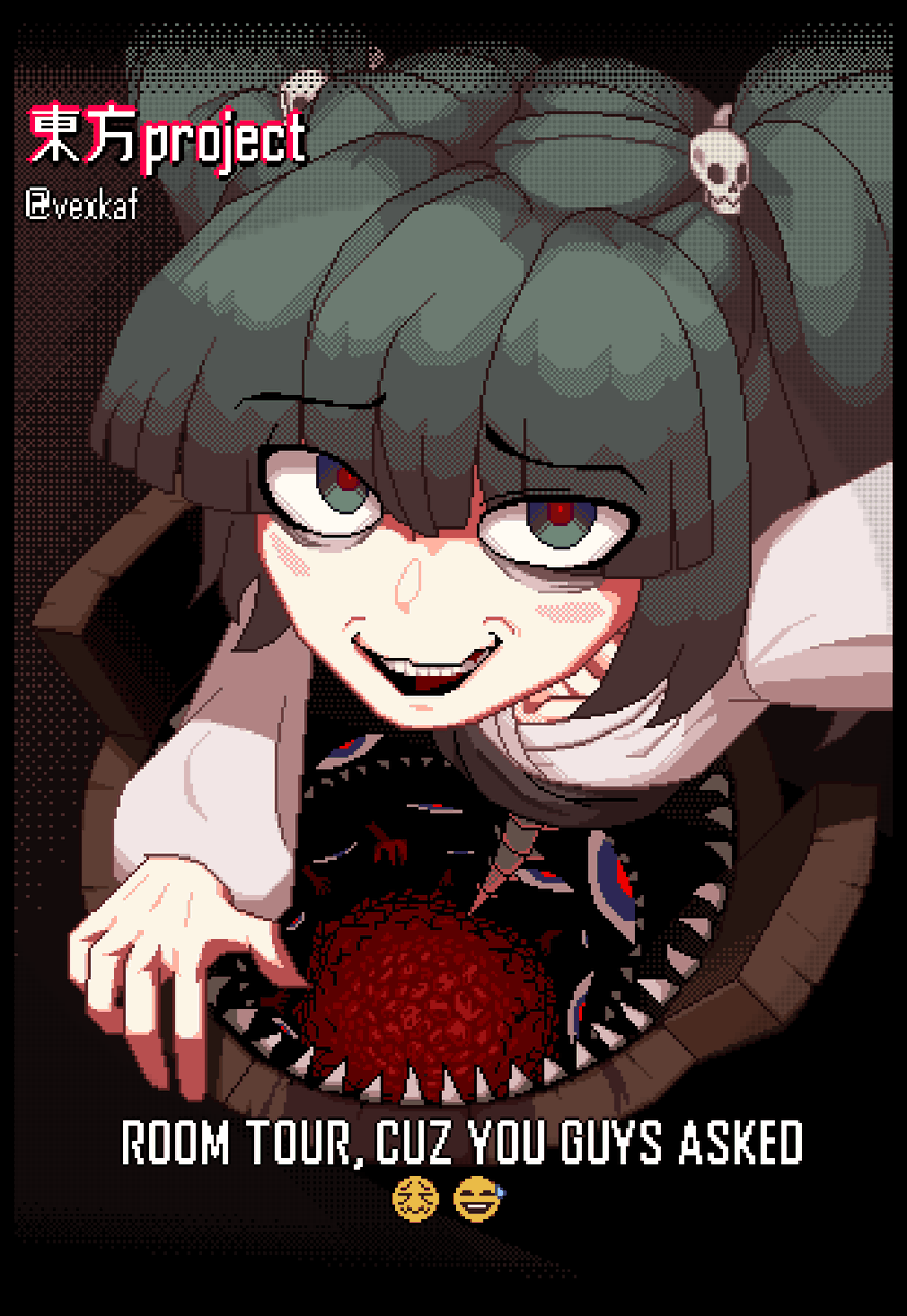 Vexkaf's tweet photo. Kisume is so shyyy and cuuute ohmigoshhh

#東方Project #pixelart https://t.co/pDlVNBFwMB