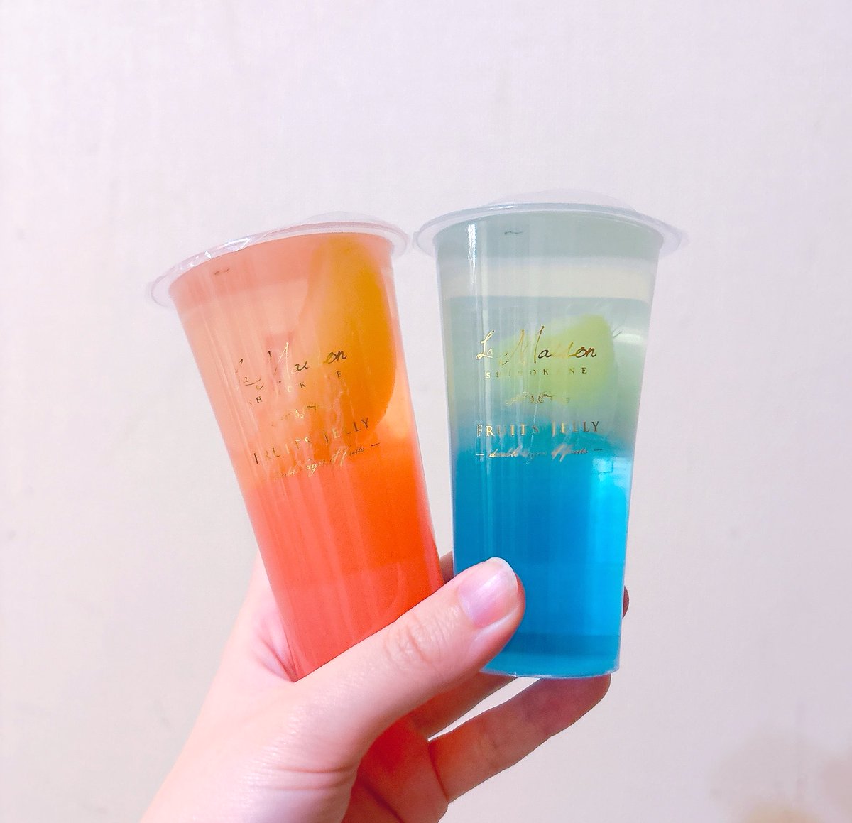 めちゃ尚隆さま概念カラー🌊🦄＆シェリーカラーのゼリーもらったの