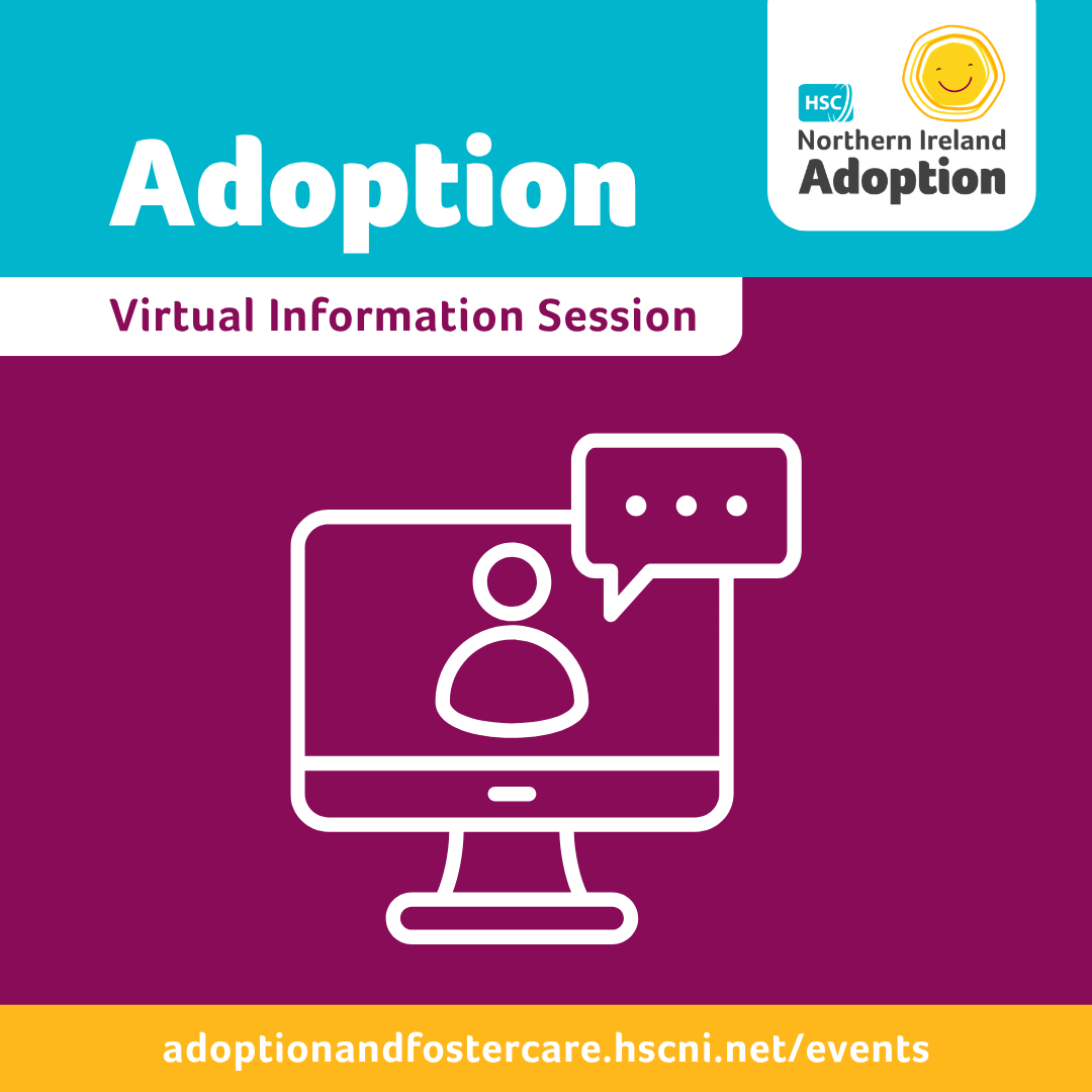 HSCAdopt_Foster's tweet photo. Thinking about adopting?
💻Virtual Adoption Info Session
📅Tue 2 Jun
🕒7.30pm-8.30pm

Meeting ID: 3182009664808
P/code: q439JW6X
Open to anyone interested in adopting a child in NI – no registration required.

@SouthernHSCT @SouthernHSCT @NHSCTrust @BelfastTrust @WesternHSCTrust https://t.co/omo4mzasu8