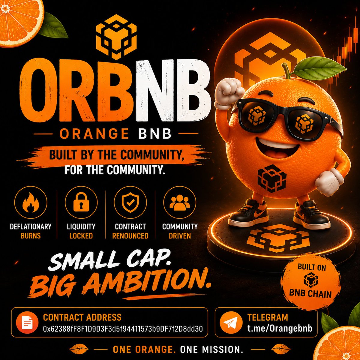 orangebnbs's tweet photo. 🍊 ORBNB is still here.
Still building.
Still growing the Orange Fam. 🔥

Deflationary burns + strong community energy on BNB Chain.

📌 CA: 0x62388fF8F1D9D3F3d5f94411573b9DF7f2D8dd30
📢 TG: https://t.co/dOxrvEyM3T

Small cap. Big ambition. 🍊

#ORBNB #BNBChain #Crypto https://t.co/zMq9ccie1h