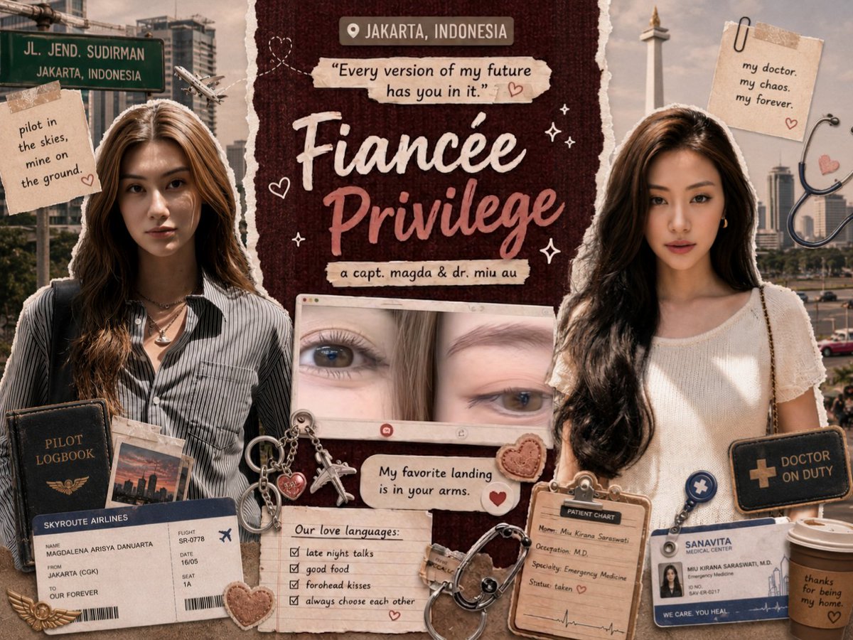 forkeepexisting's tweet photo. #LenaMiu lokal au | “Fiancée Privilege” 

Miu masih denial jadi orang bucin, tapi sekarang si Magda punya fiancée privilege buat ngerecokin hidup nya si dokter cantik. 

—by, ayjkirari https://t.co/frvV4GIBVe