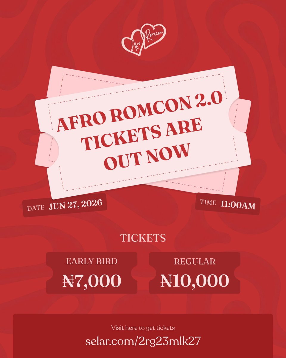 afroromcon's tweet photo. Tickets are now live for AFROROMCON 2.0! A convention celebrating love on print and screen.

Click the link in our bio to get yours and tell every lover of romance you know to grab a ticket too! 

See you there!
https://t.co/13EUUyIYrl https://t.co/GiShoS0YdO